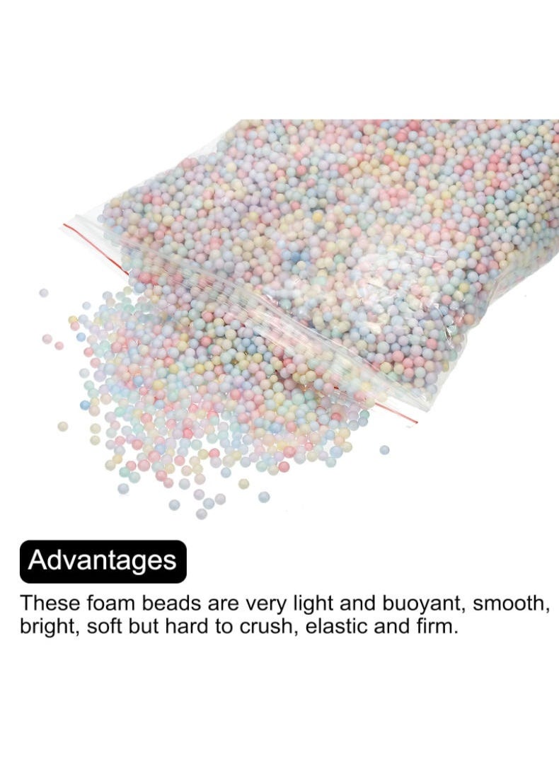 دايتويز كرات صغيرة ملونة بألوان قوس قزح، خرز فوم لملء علب الهدايا، كرات صغيرة متنوعة الألوان من الفوم للحرف اليدوية، خرز زخرفي لديكور المنزل والمناسبات (2-3 مم، عبوة واحدة حوالي 10 جرام) - Image 4